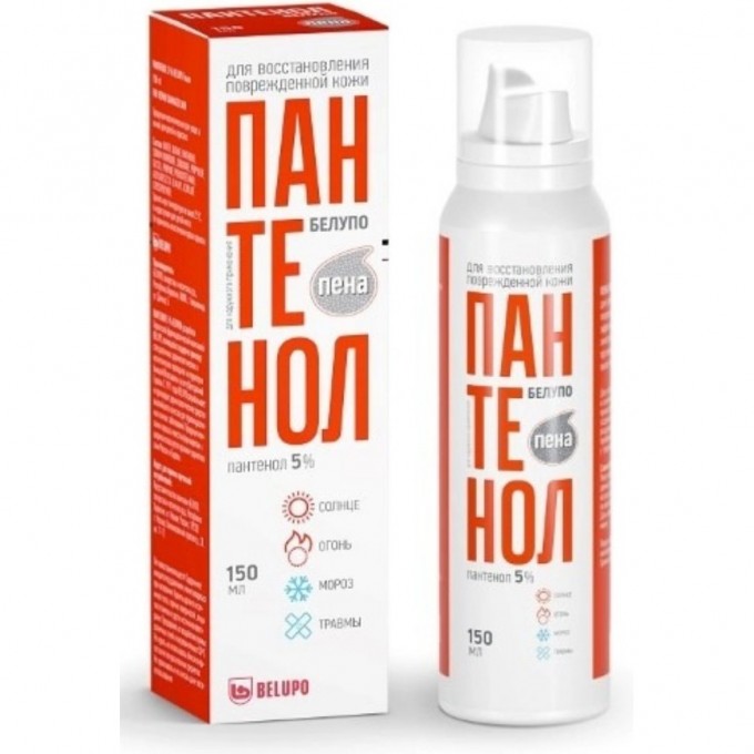 Пена ПАНТЕНОЛ БЕЛУПО 5% 150 мл 0010 Пена ПАНТЕНОЛ БЕЛУПО 5% 150 мл 0010